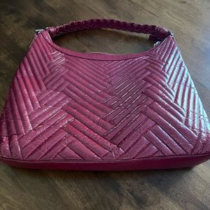 Cole Haan raspberry patent leather bag